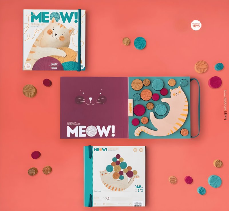 Londji-MEOW! 猫咪叠叠乐玩具(西班牙原装) - 玩具/玩偶 - 木头 多色