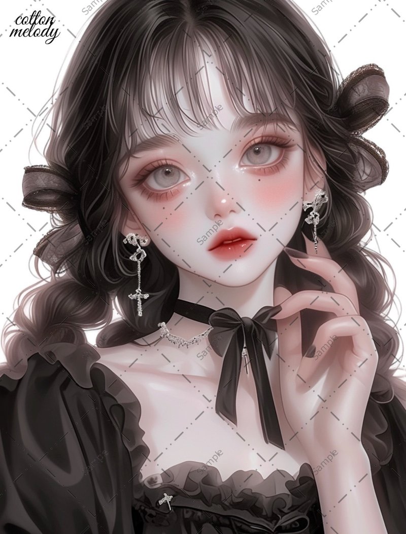 original sticker no.670 人物贴纸 原创贴纸 人物贴纸 女孩贴纸 原创人物贴纸 - 贴纸 - 纸 