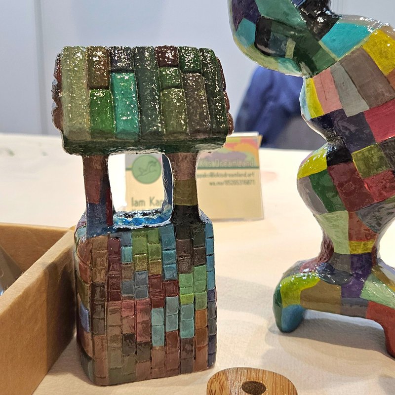 【手工雕塑】森林深处的水井 雕塑工艺品 编号 NO.8 - 摆饰 - 粘土 多色