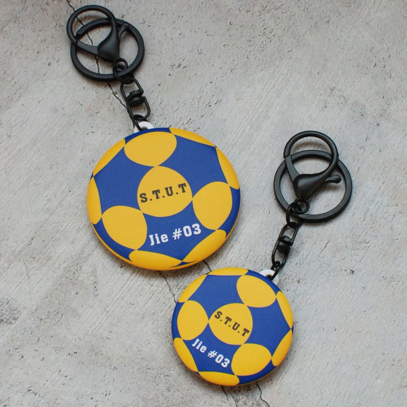 定制化文字合球吊饰4.4CM/5.8CM 每款可不同文字 - 钥匙链/钥匙包 - 塑料 蓝色