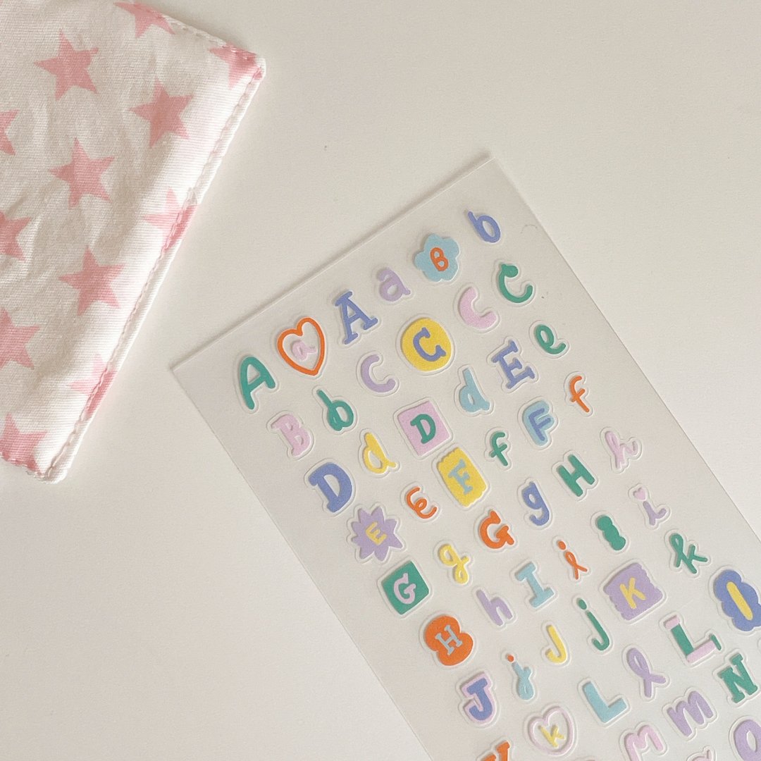 Candy Alphabet 雾面磨砂透明贴纸 - 贴纸 - 其他材质 白色
