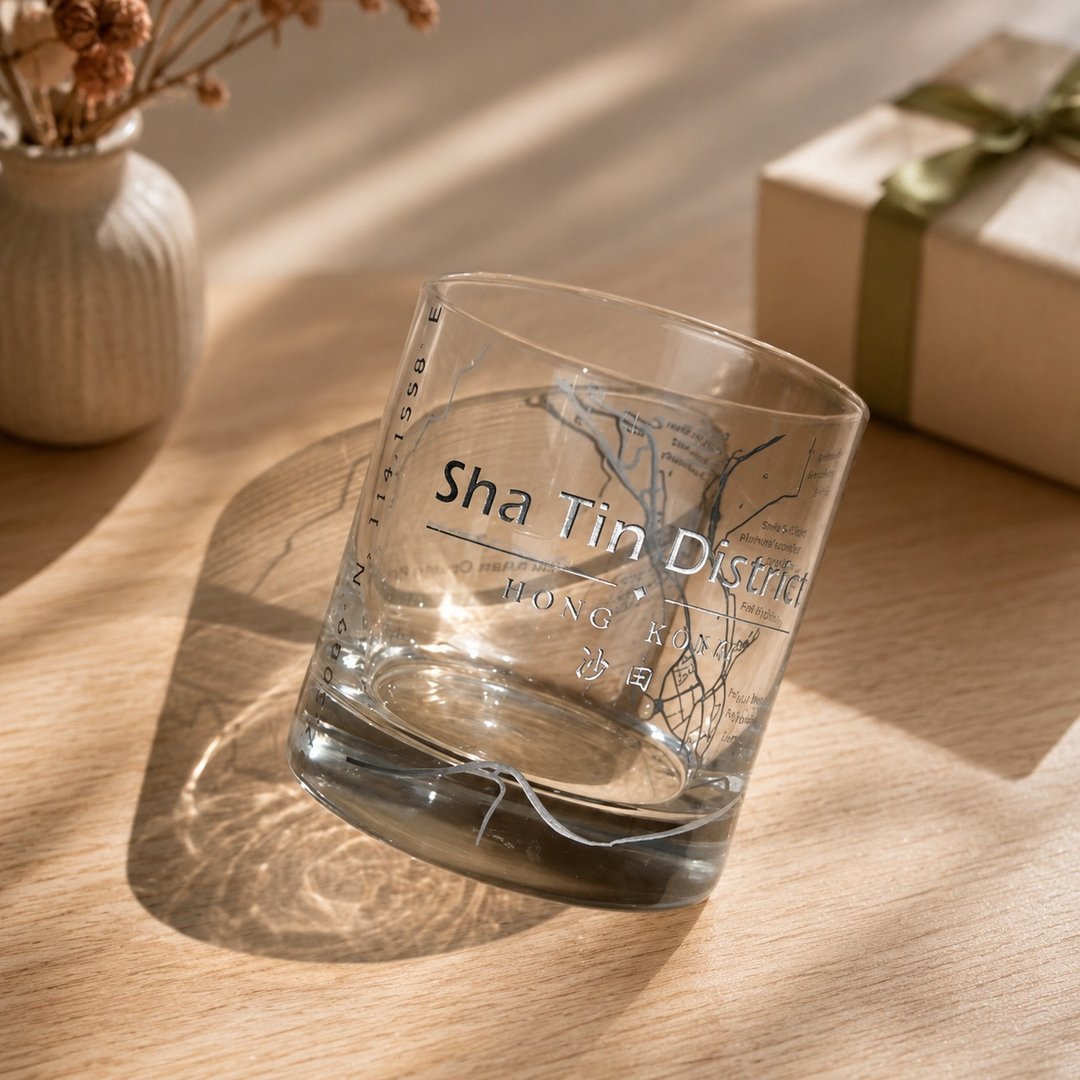 Whisky Glasses|香港地图杯 香港人手雕刻 生日 移民 - 酒杯/酒器 - 玻璃 