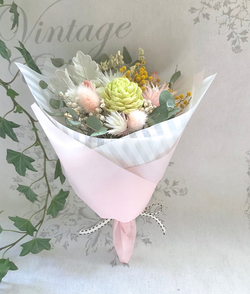 Masako 金合欢微微甜滋味 干燥小花束  礼物 - 植栽/盆栽 - 植物．花 粉红色