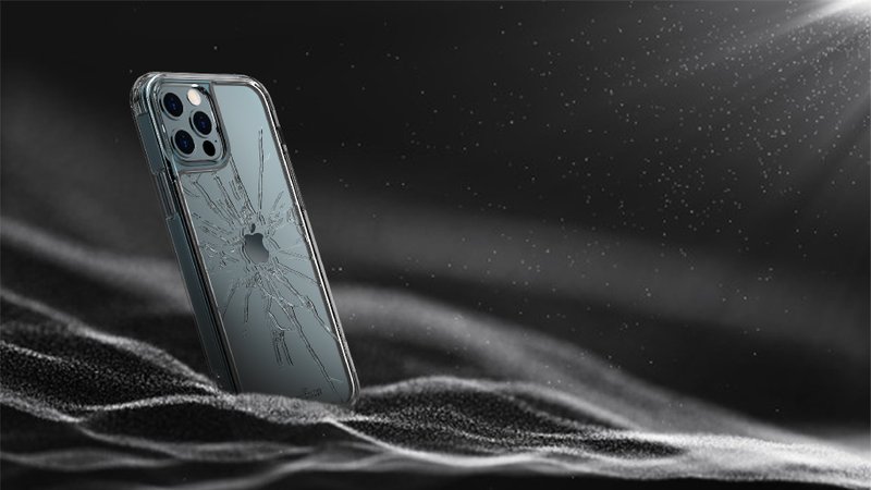 LINKASEAIR 防摔抗菌蚀刻玻璃壳 iPhone12 Pro Max 6.7寸 裂纹 - 手机壳/手机套 - 玻璃 透明