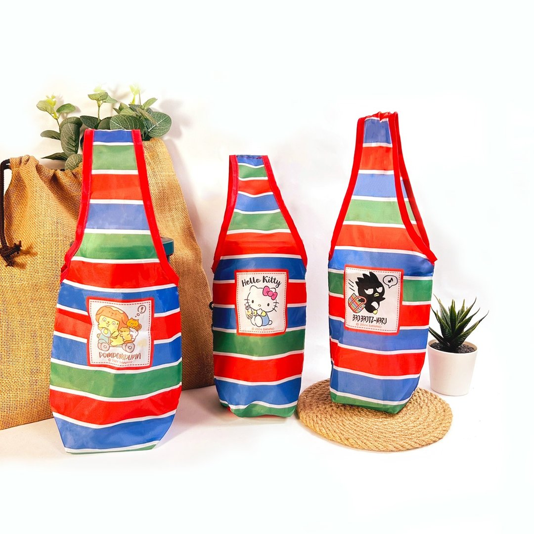 【漫游台湾】Sanrio 三丽鸥饮料提袋 环保杯套 茄芷袋 - 其他 - 聚酯纤维 多色