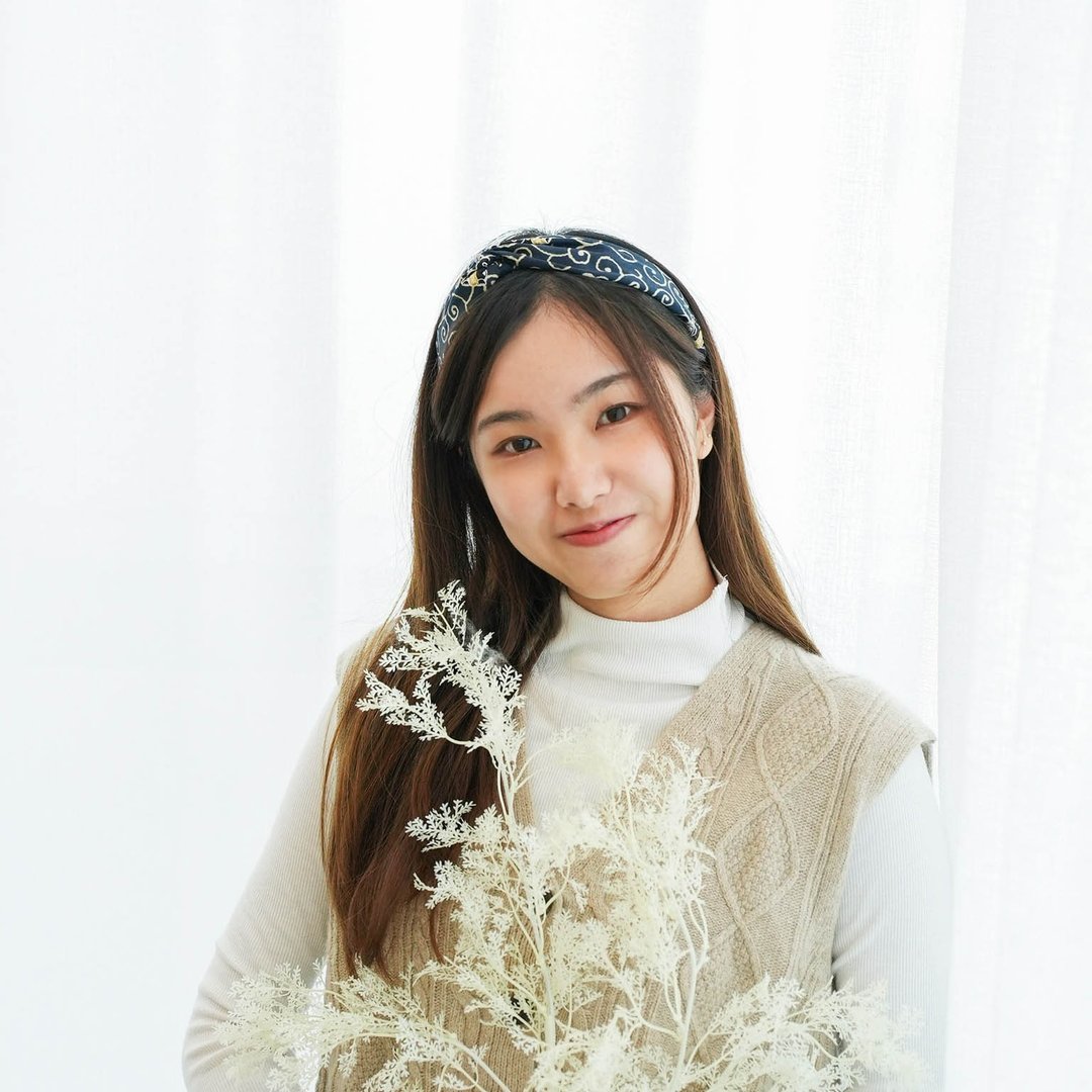 手工发带 /  可爱猫咪 / 京都限定 / 蓝色 / 女装 - 发饰 - 棉 蓝色