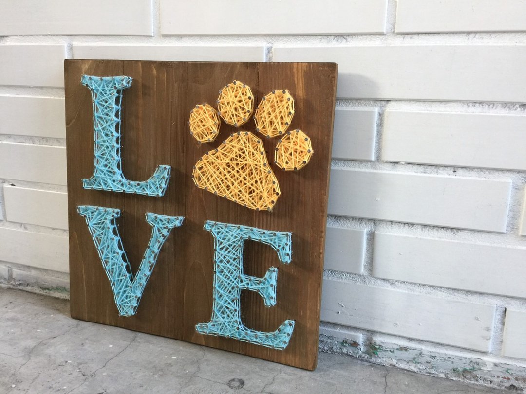 创意摆饰 木作品 LOVE 宠物是最爱 狗掌 猫掌 圣诞礼物 - 摆饰 - 木头 多色