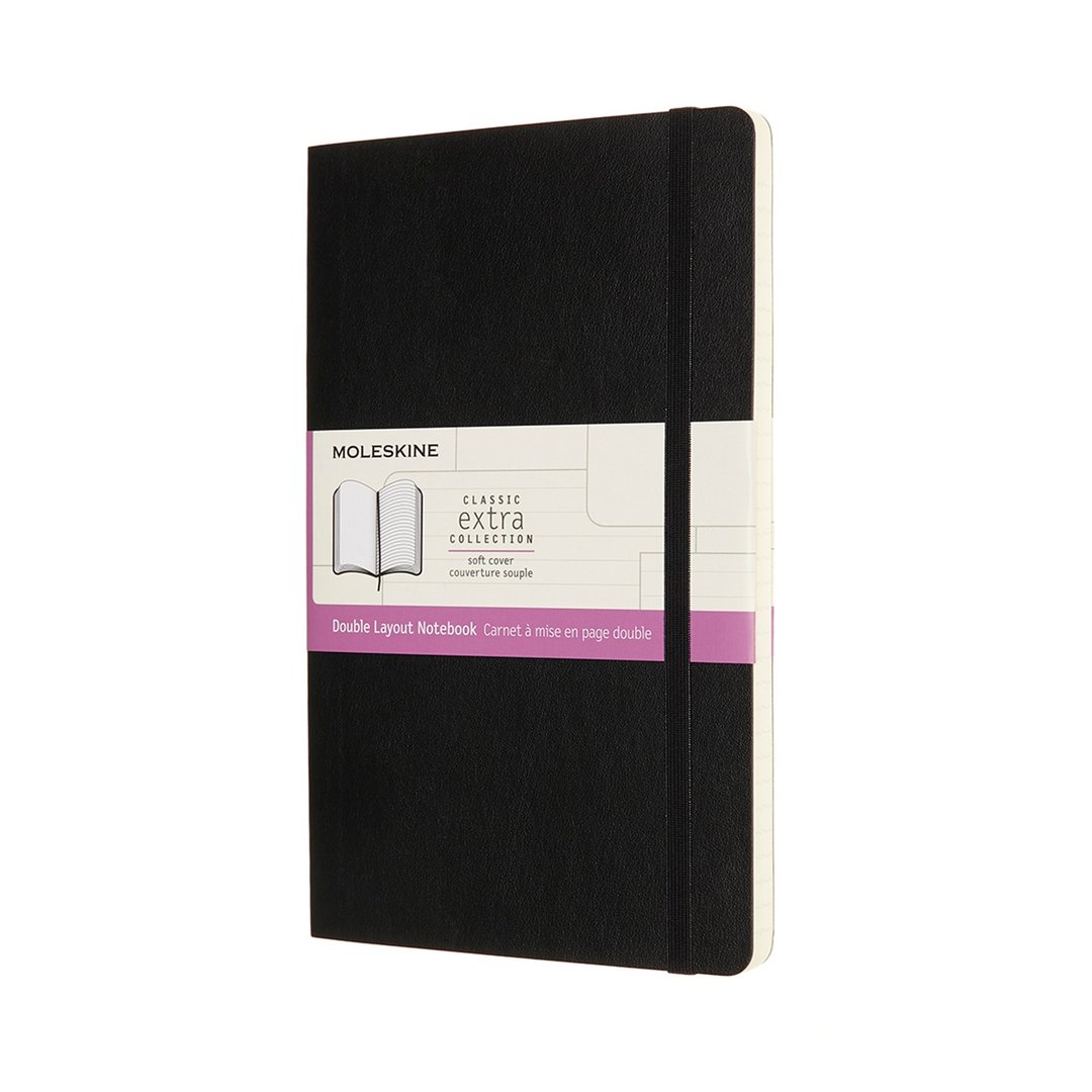 _勿上架_MOLESKINE 双格式两用软皮笔记本 | 黑(L型横线/空白) - 笔记本/手帐 - 纸 黑色