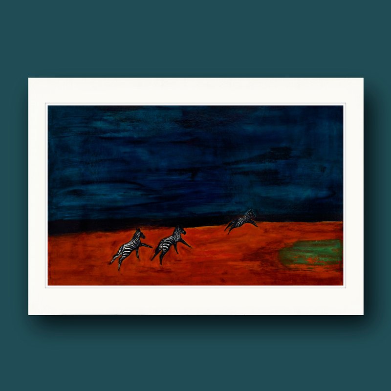 【艺术画卡】常玉 斑马 |  B4画卡 - 海报/装饰画/版画 - 纸 红色