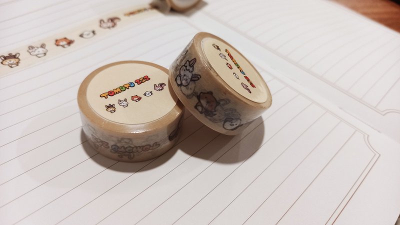 吐雾兔 打招呼纸胶带 - 纸胶带 - 纸 卡其色
