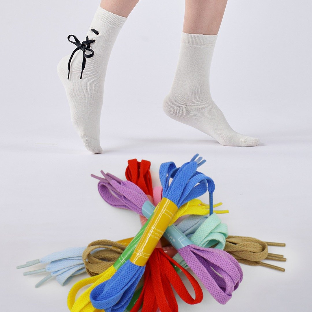 【脚上绑鞋带袜】加购品_ 扁鞋带 - 其他 - 棉 多色