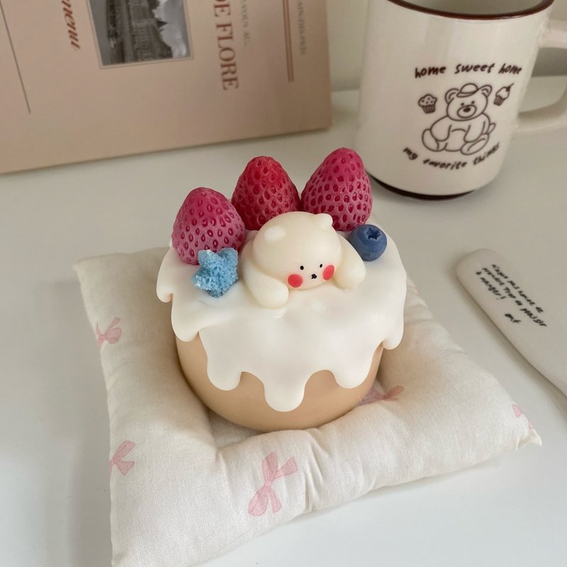 【蛋糕系列】 3寸 生日快乐蛋糕蜡烛 生日礼物 定制化 - 蜡烛/烛台 - 蜡 