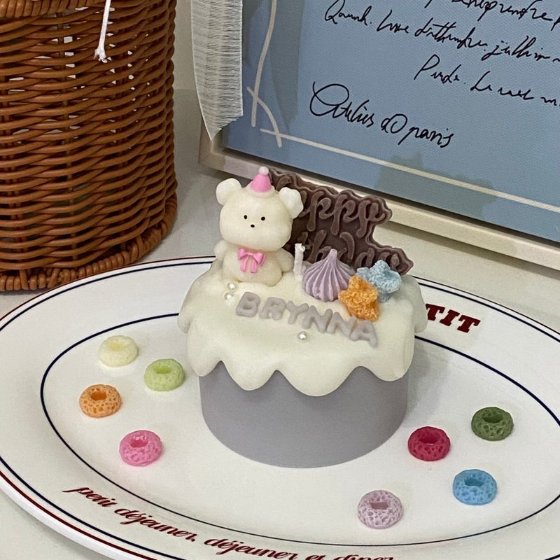 【蛋糕系列】 3寸 生日快乐蛋糕蜡烛 生日礼物 定制化 - 蜡烛/烛台 - 蜡 