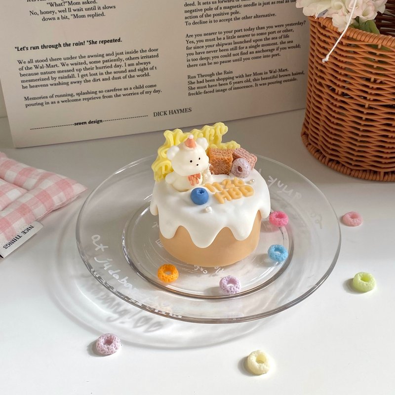 【蛋糕系列】 3寸 生日快乐蛋糕蜡烛 生日礼物 定制化 - 蜡烛/烛台 - 蜡 