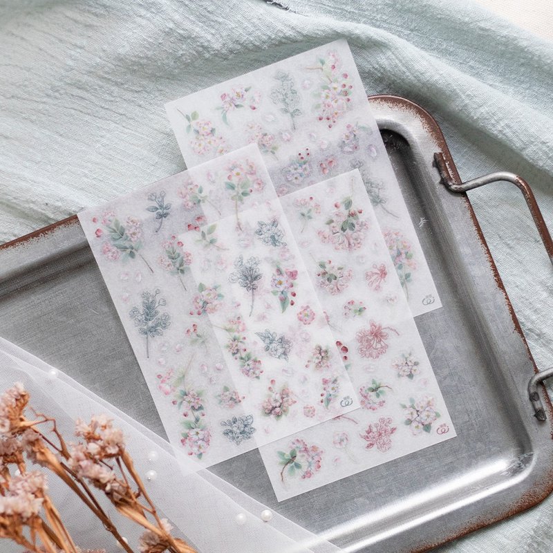 海棠花 - 转印贴纸 - 贴纸 - 塑料 