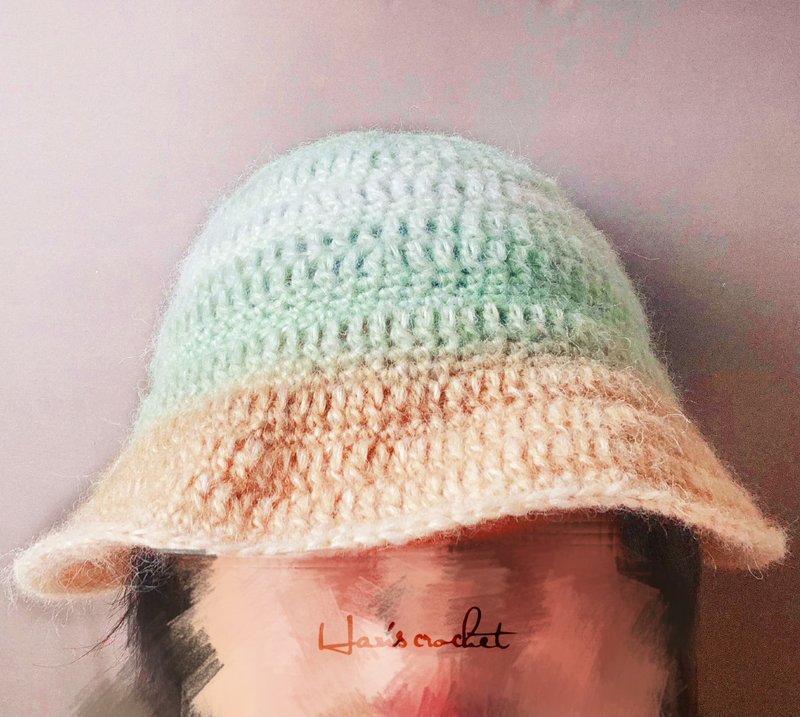 轻盈温暖 手编毛帽 针织帽 渔夫帽 遮耳帽 - 帽子 - 其他材质 