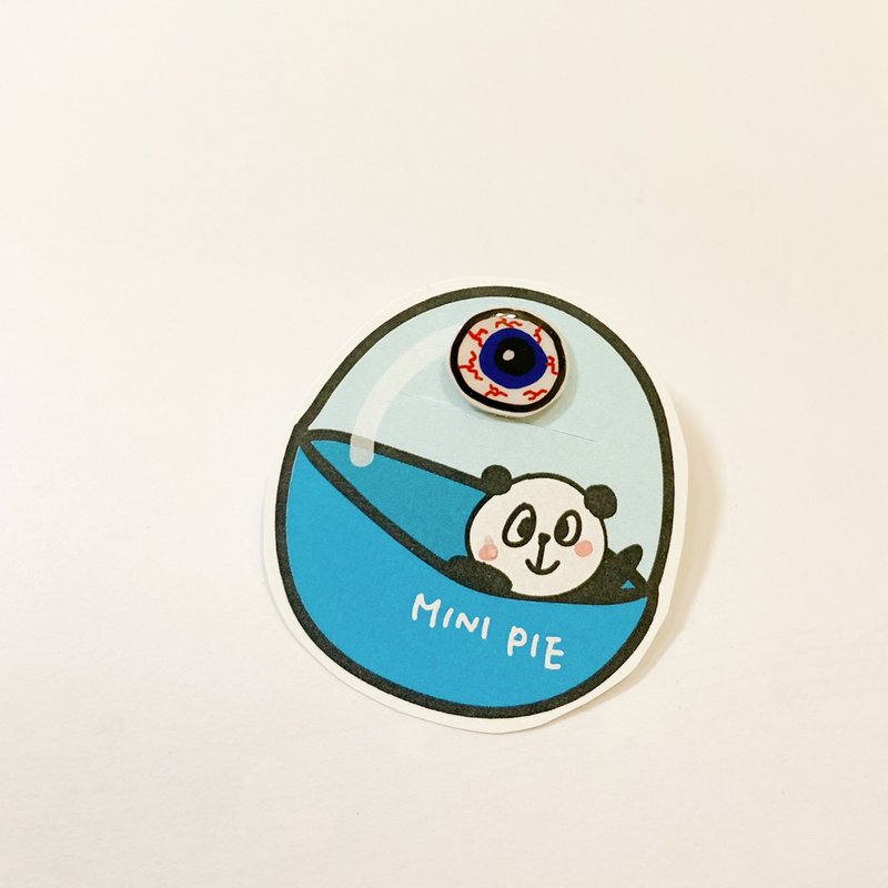 万圣节mini眼球耳环(单耳贩售)(可改耳夹式) - 耳环/耳夹 - 塑料 多色