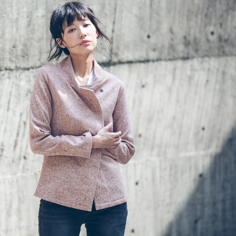 军式短版外套 - 玫瑰石英粉 - 女装休闲/机能外套 - 其他材质 粉红色