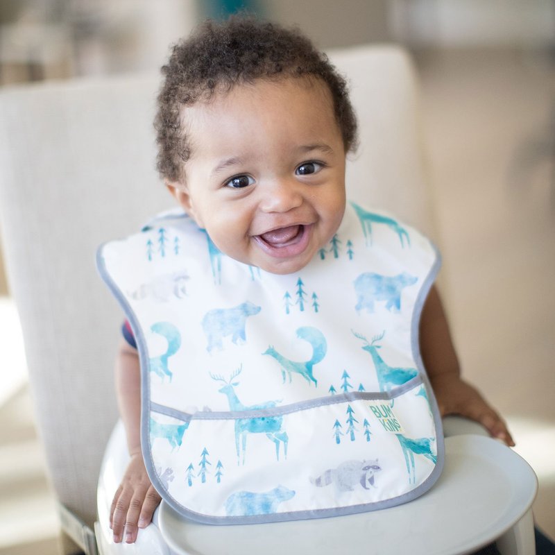 Bumkins 防水围兜兜(三件组)S3-BN 北欧小熊 - 围嘴/口水巾 - 其他材质 