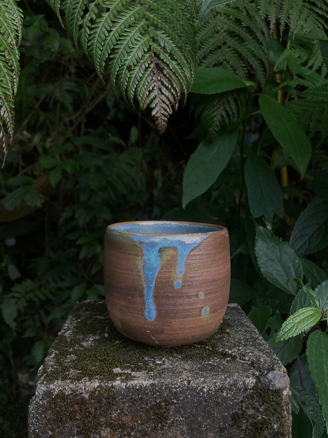 雾面蓝釉茶杯 I - 茶具/茶杯 - 陶 