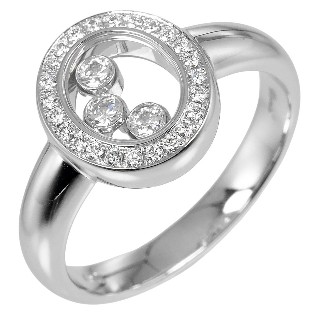 【日本直送】萧邦 戒指 Happy Diamonds 8号 K18WG 白K金 钻石 约6.2g Chopard【中古】A级 - 戒指 - 贵金属 银色