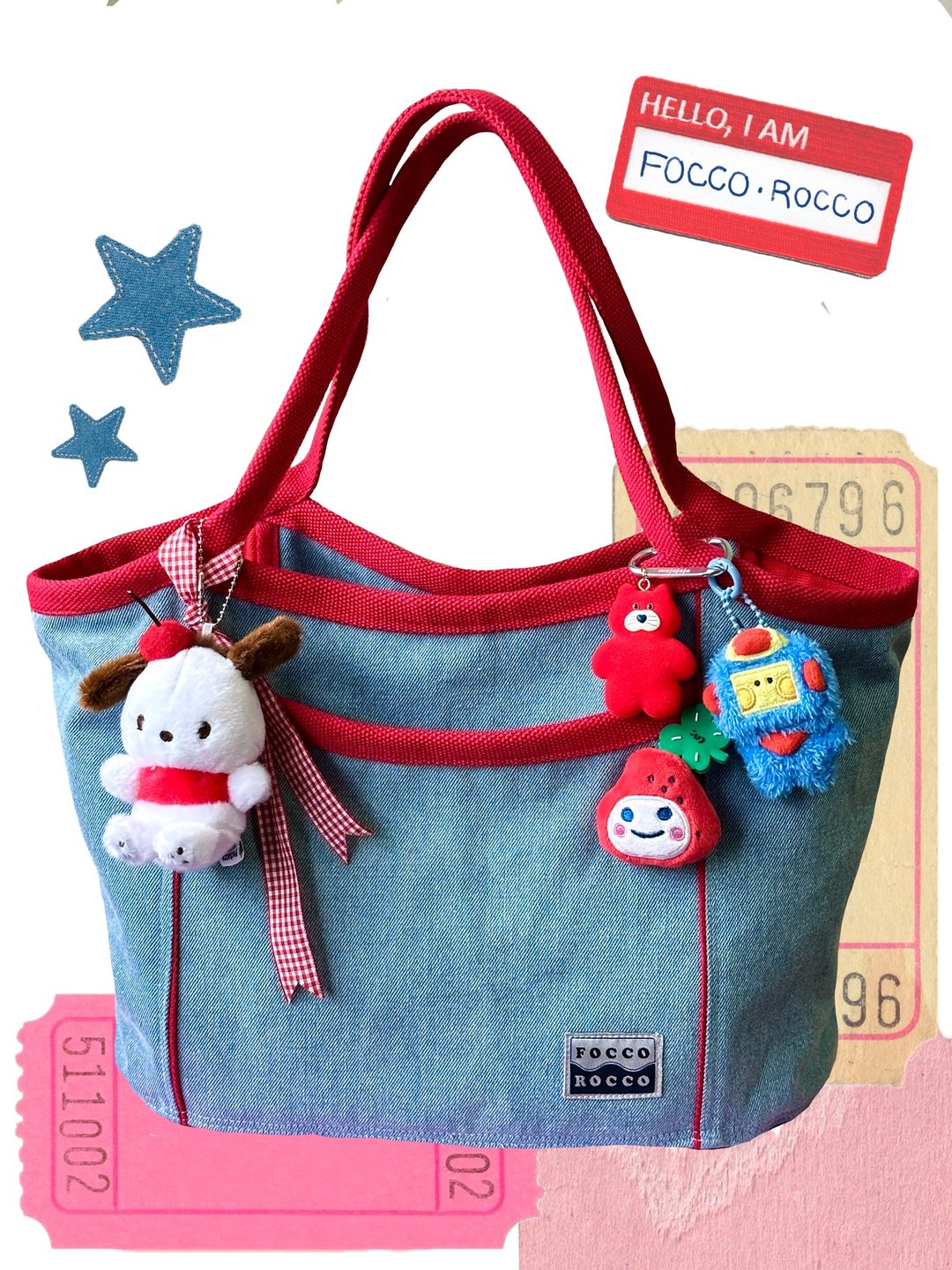 CARRYALL BAG denim 'n' red (浅蓝色) - 其他 - 其他材质 蓝色