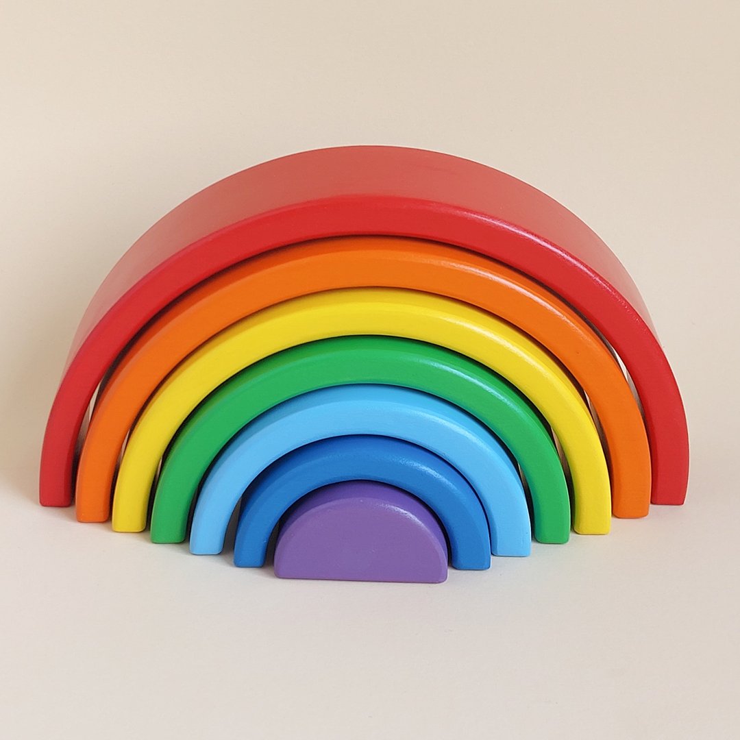Wooden rainbow - Montessori toy - Educational material - 玩具/玩偶 - 木头 多色