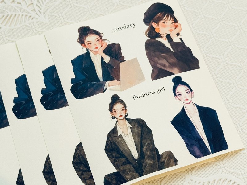 Sensiary 职场女性贴纸 - 卡片/明信片 - 纸 