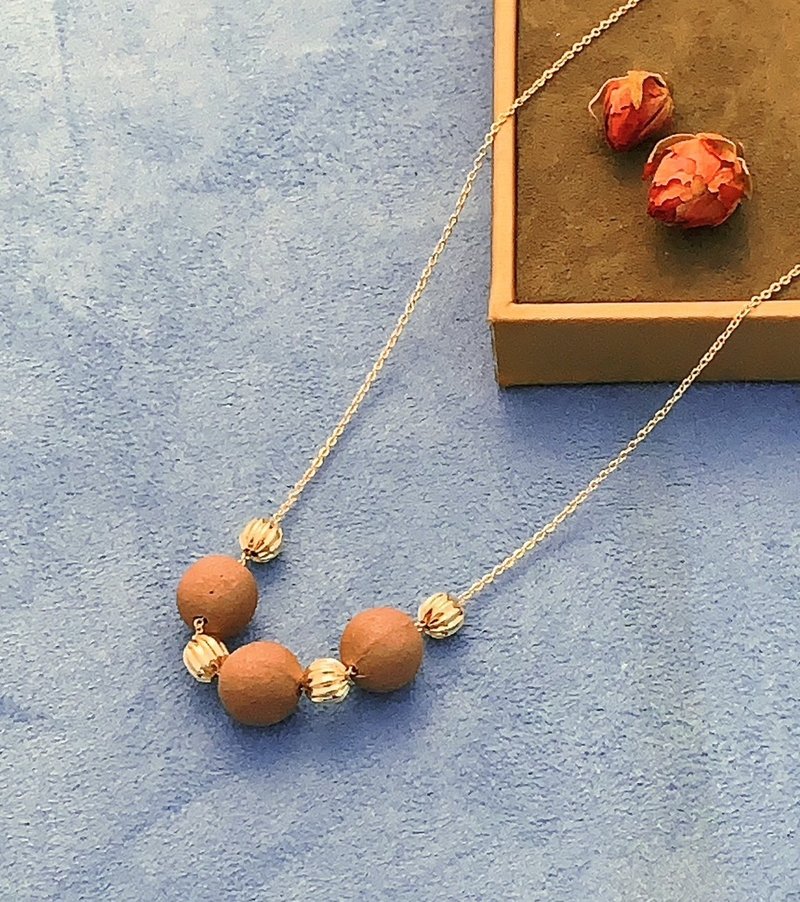 东方芯韵 | 碧玺-宝石能量香珠 |热恋玫瑰香方| 圆珠 时尚项链 - 项链 - 植物．花 