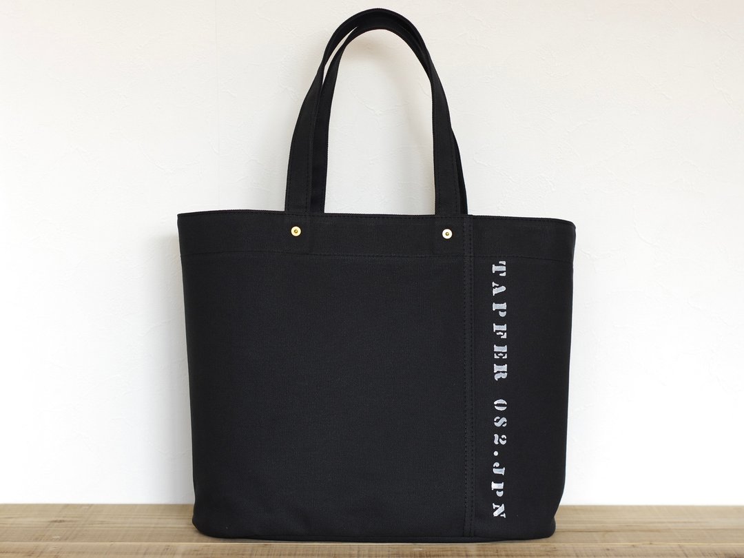 帆布水桶包 椭圆形托特包 Bucket tote bag oval 黑色 - 手提包/手提袋 - 棉．麻 黑色