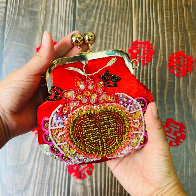 二手裙褂 口金包 囍字 - 零钱包 - 其他材质 多色