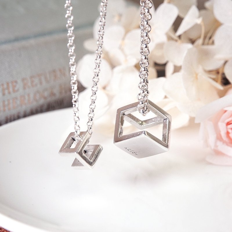 ART64 时光回廊情侣对链 925纯银 情侣项链 - 项链 - 纯银 银色