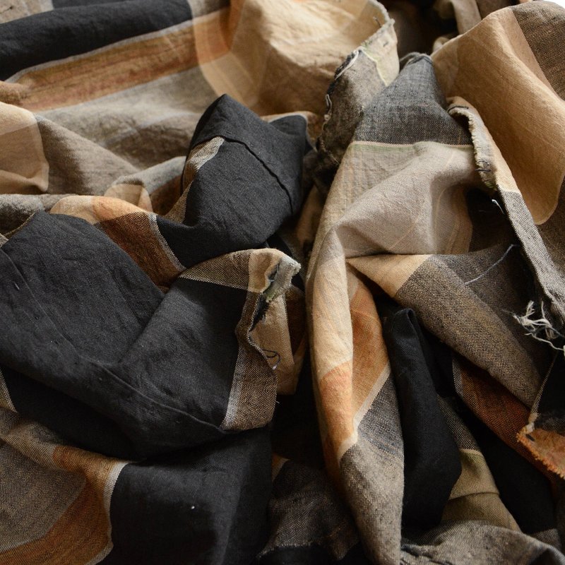 旧布棉改造材料蒲团皮革方格图案日本复古面料纺织昭和复古 - 编织/刺绣/羊毛毡/裁缝 - 棉．麻 