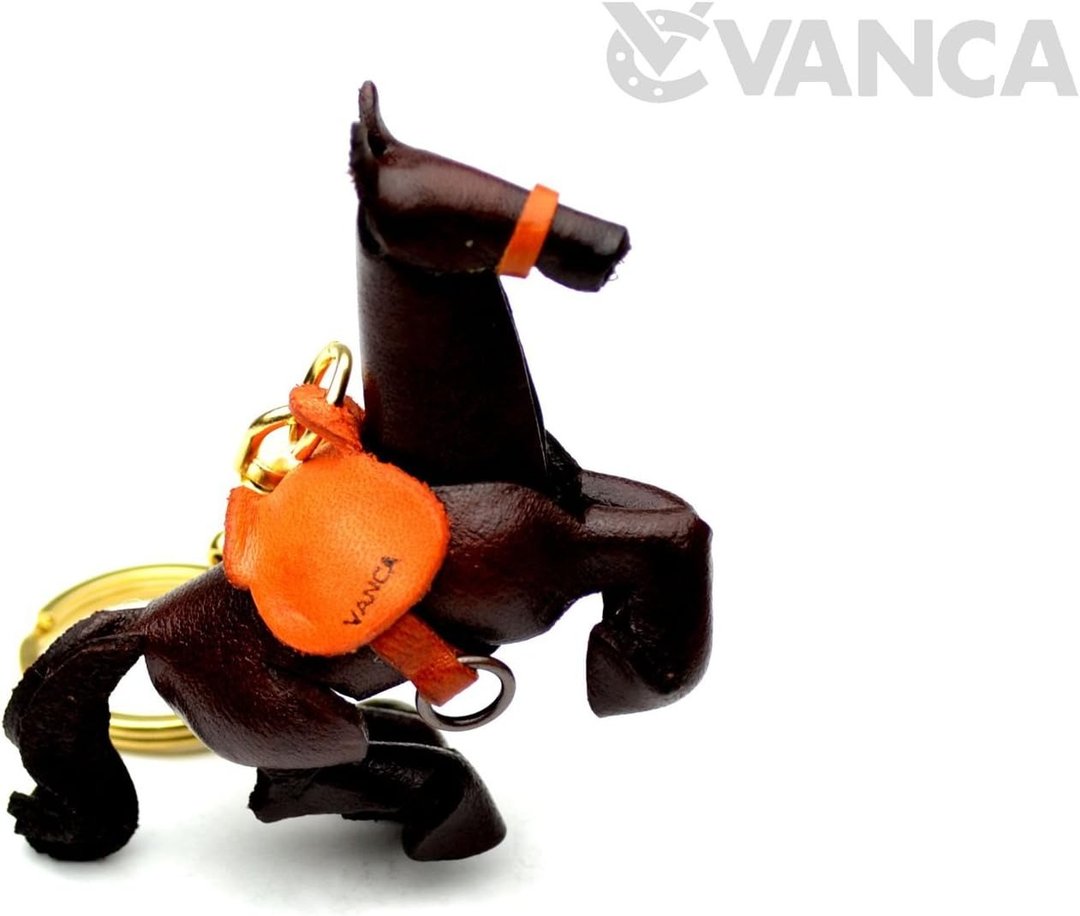 野马 真皮钥匙扣 动物造型 日本手工制作 VANCA 立体造型 骑马 - 钥匙链/钥匙包 - 真皮 咖啡色