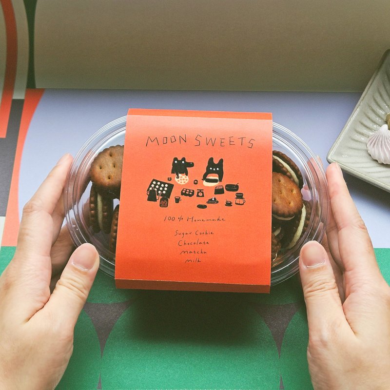 黑糖牛轧饼 手工饼干 伴手礼 点心盒 - 摆饰 - 其他材质 咖啡色