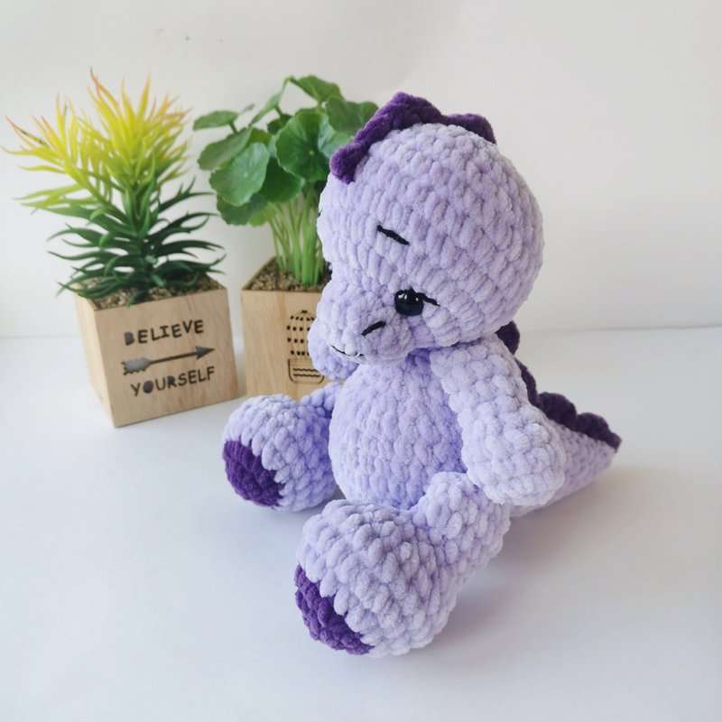 Personalized dinosaur, Dinosaur plush stuffed toy, dinosaur baby shower gift - 玩偶/公仔 - 聚酯纤维 