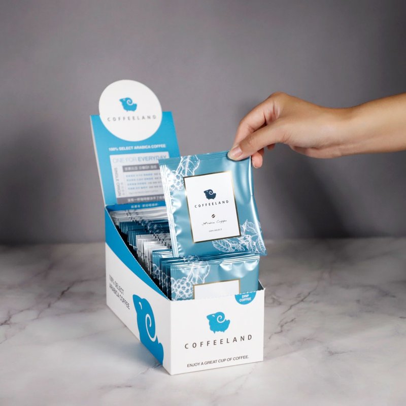 COFFEELAND | 24入滤挂咖啡-单品系列-埃塞俄比亚日晒-四种口味各6 - 咖啡 - 新鲜食材 蓝色