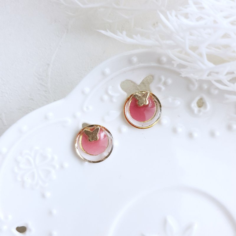 翩飞 x 不痛U型耳夹 螺旋耳夹 不锈钢耳针 - 耳环/耳夹 - 其他材质 红色