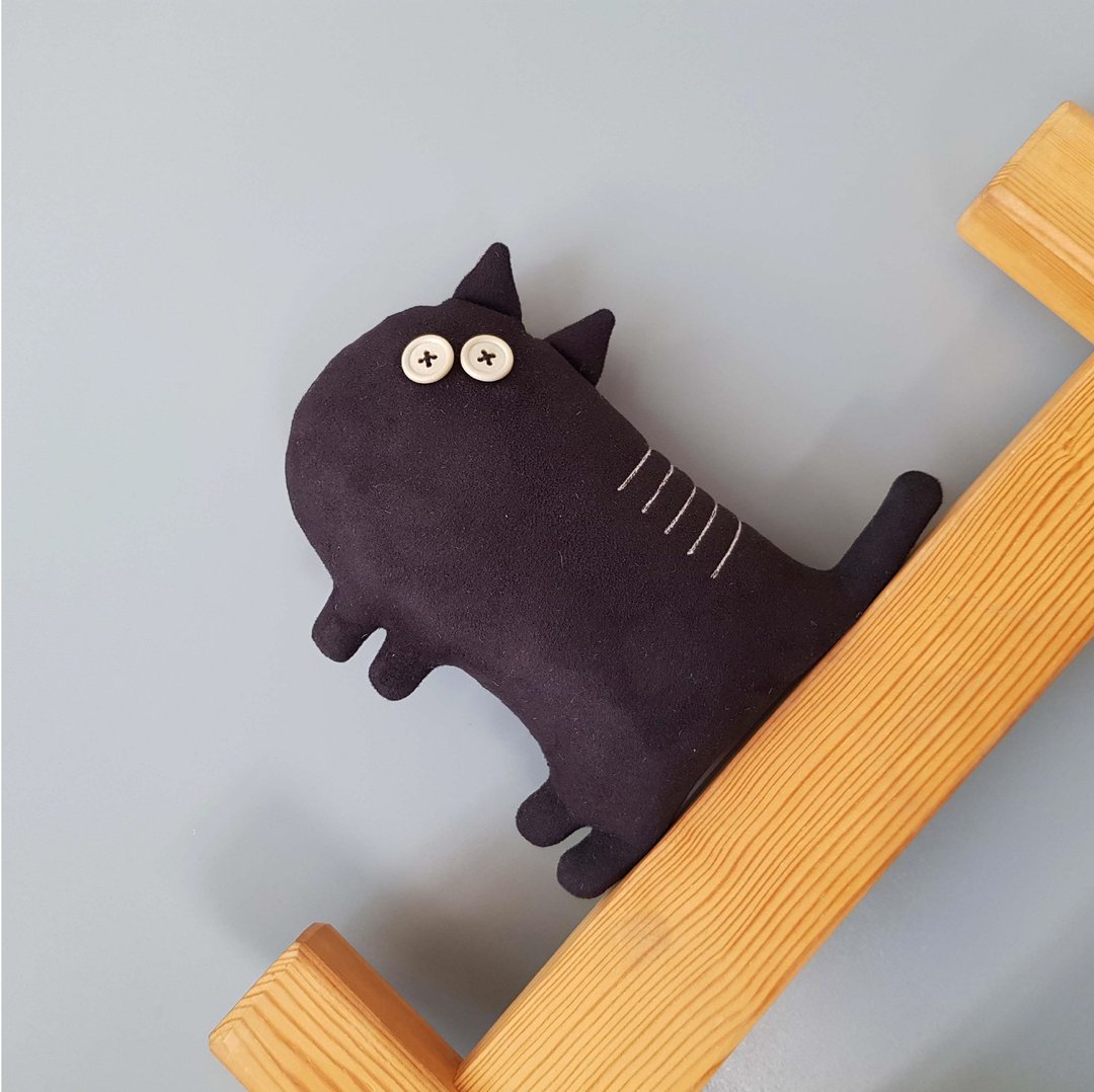 Black cat sewing pattern PDF rag doll tutorial in English, Halloween decor PDF - 手工艺教程/工具书 - 其他材质 