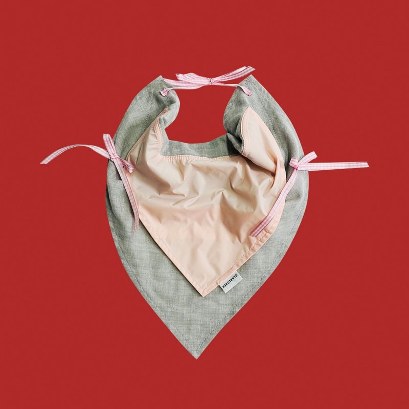 CLARECHEN_粉色蝴蝶结款_大小仙女必备_保暖用餐方巾 - 围巾/披肩 - 防水材质 粉红色