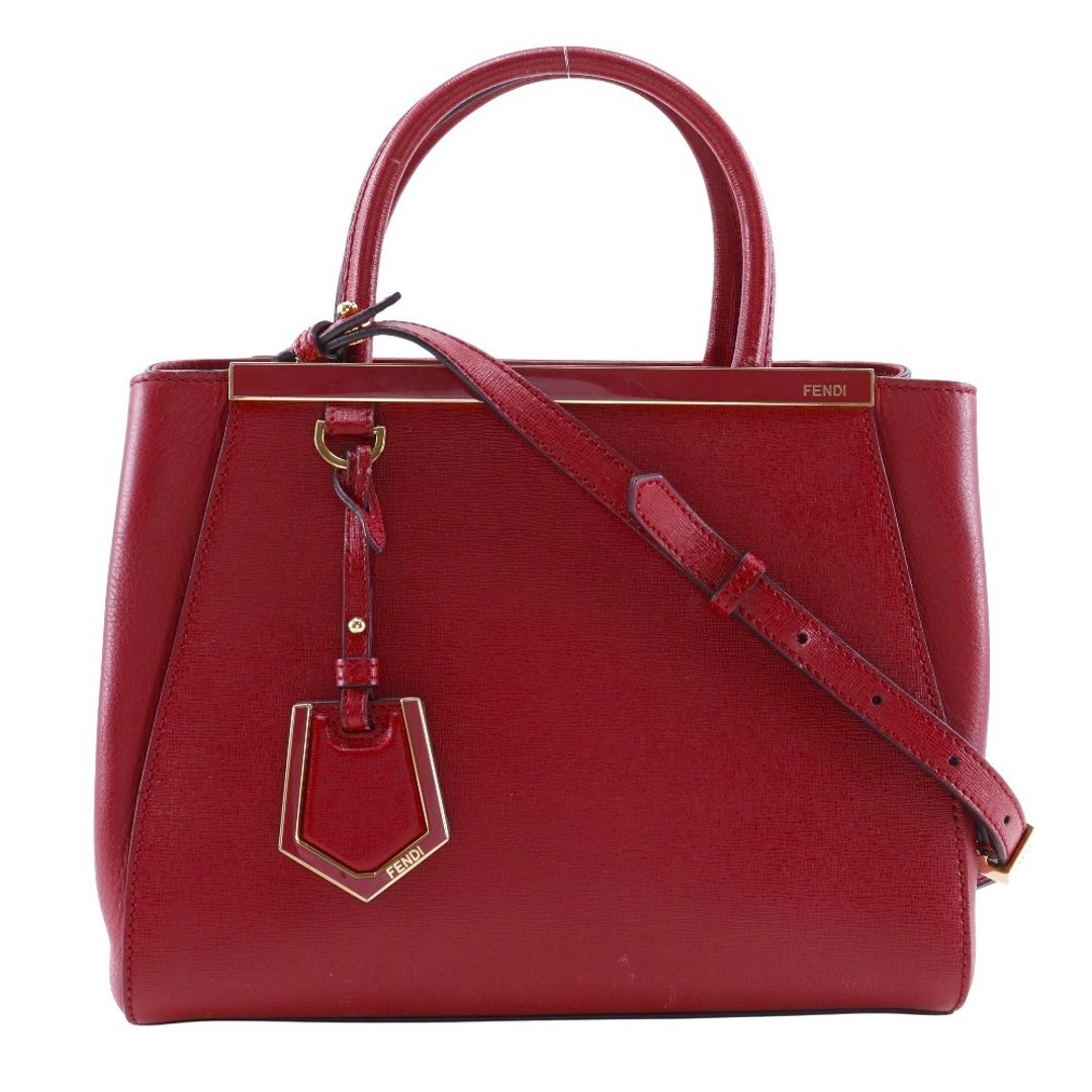 【日本直送】FENDI PETIT 2JOURS 手提包 2WAY 肩背包 8BH253 皮革 红色 女仕【二手】 - 手提包/手提袋 - 真皮 红色