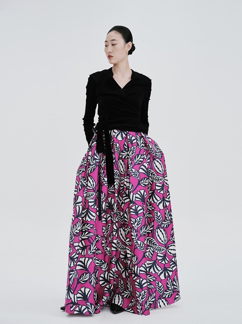 【印花】新中式复古中国风 复古半身裙长款 - 裙子 - 其他材质 多色