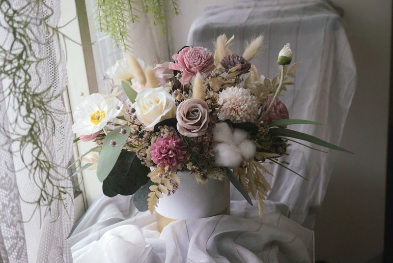 开幕花礼 母亲节礼物 生日礼物 - 干燥花/捧花 - 植物．花 粉红色