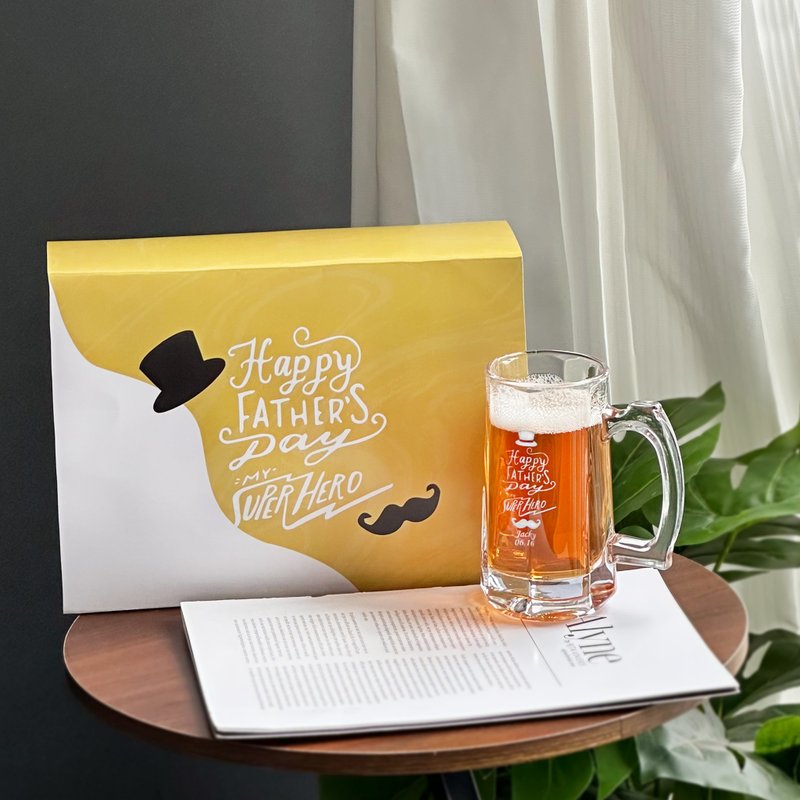 生日好礼丨啤酒杯 定制化 文字雕刻 创意礼物 送男友父亲节礼物 - 酒杯/酒器 - 玻璃 