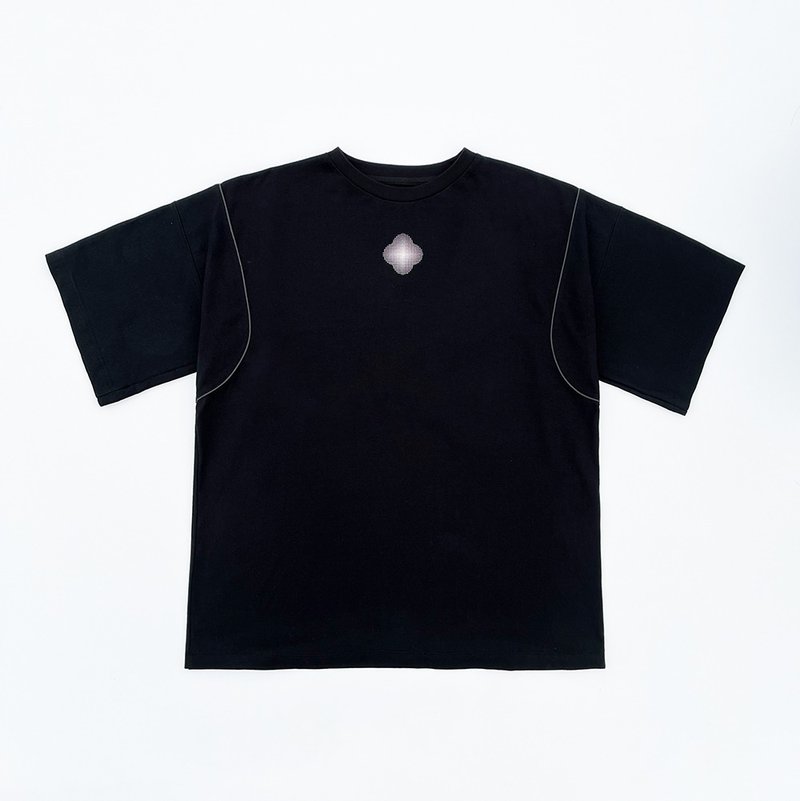nuGen x PCES The Patch Tee 零废弃版型T-Shirt - 男装上衣/T 恤 - 棉 黑色