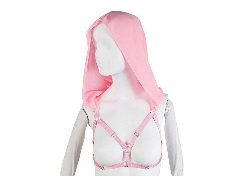 连帽胸背带 桃红 - 其他 - 其他材质 粉红色