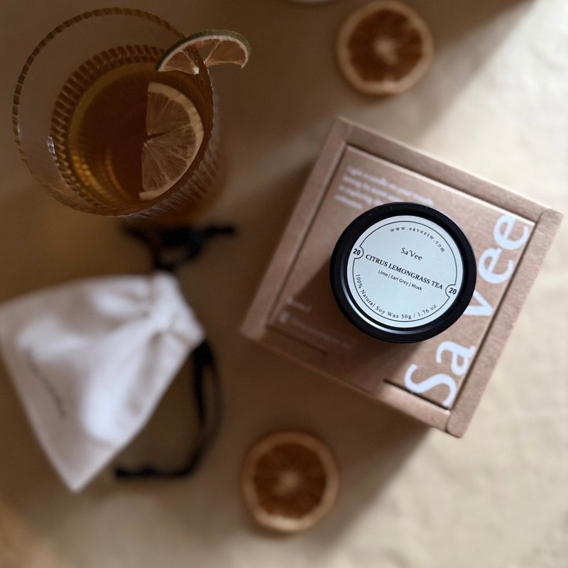 旅行蜡烛 - 柑橘茶香调 No.20 Citrus Lemongrass Tea 香柠茶 - 蜡烛/烛台 - 其他金属 黑色