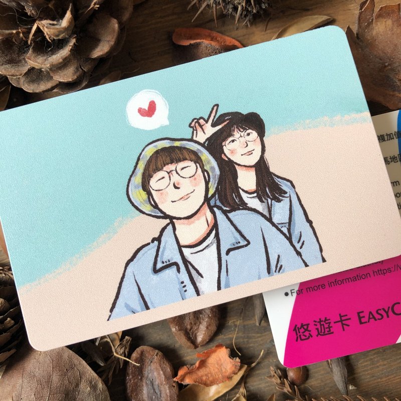 【电绘 / 悠游卡 / 附电子档】 定制化 似颜绘 建议提前一个月订 - 订制画像 - 其他金属 白色