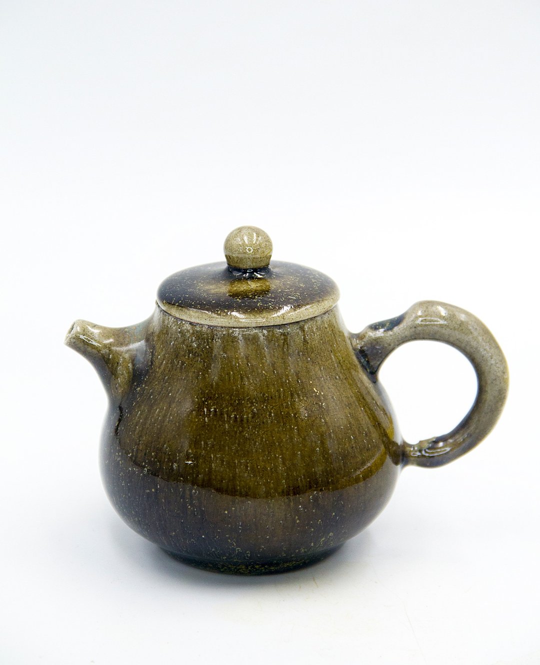 釉烧系列 | 正把茶壶 - 柴烧 兔毫 蓝星天目 陈金旺老师手作 - 茶具/茶杯 - 陶 绿色