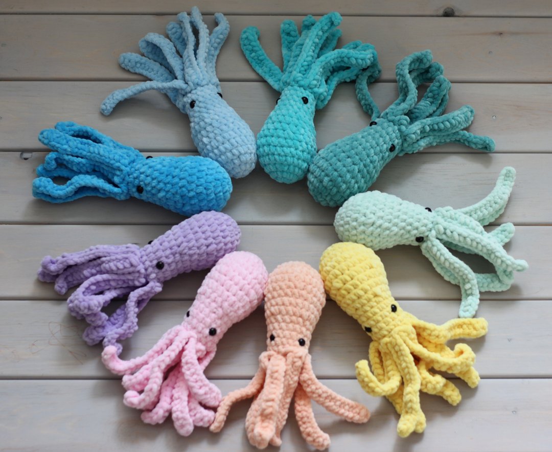 octopus plush,  octopus,  octopus art, octopus decor, octopus home decor, octopu - 玩具/玩偶 - 羊毛 